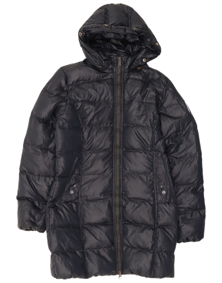 Bomboogie Dame Hætte Oversized Polstret Frakke US 4 Small Navy Blue