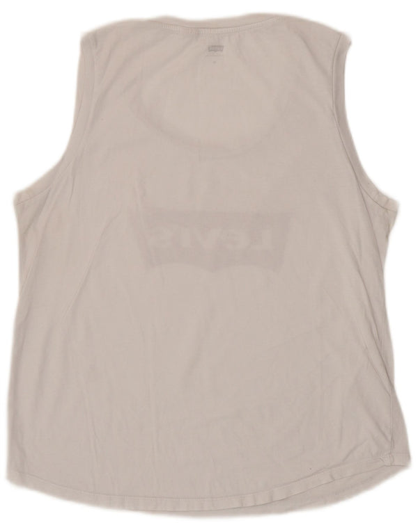 Levi's Women's Graphic Vest Top UK 12 Medium White