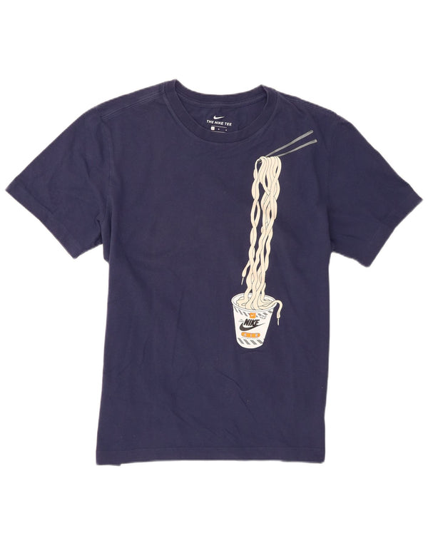 Nike T-shirt graphique pour homme en coton bleu marine Taille L