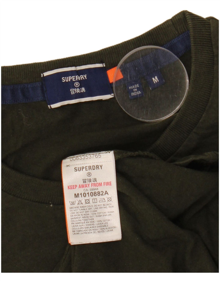 T-shirt męski Superdry, bawełniany, średni zielony