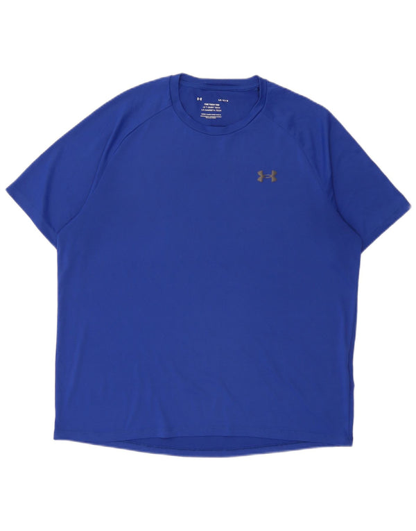 Under Armour Mens T-Shirt Top Large Blue Polyester