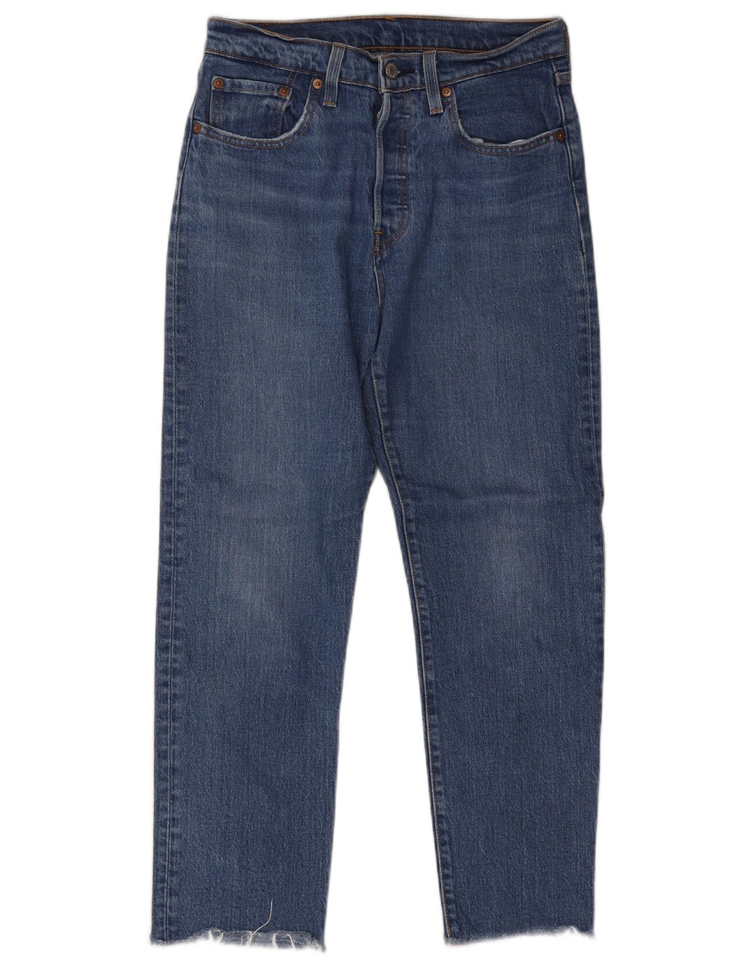 Levi's Womens 501 Straight Jeans W27 L26 Blue Cotton