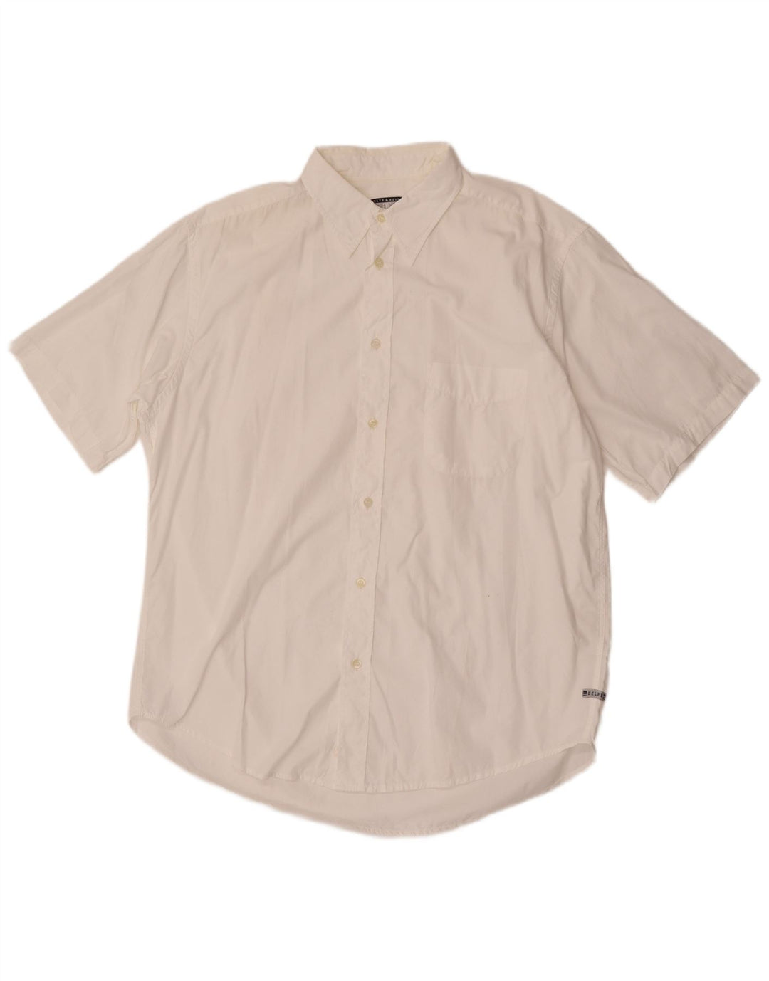 BELFE & BELFE Mens Short Sleeve Shirt 2XL White Cotton