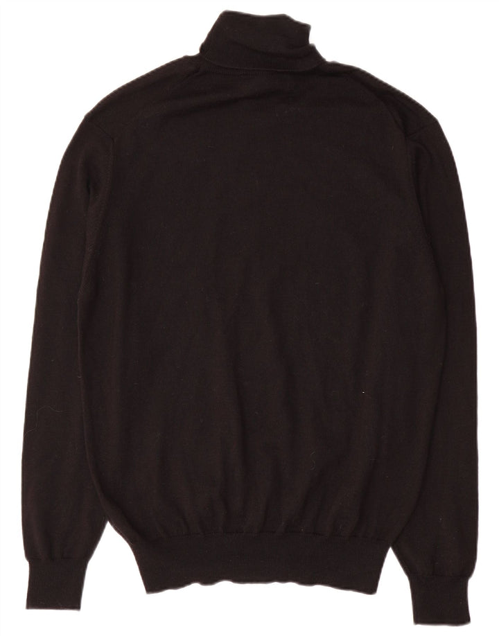 Marks & Spencer Womens Roll Neck Jumper Sweater UK 16 Large Black