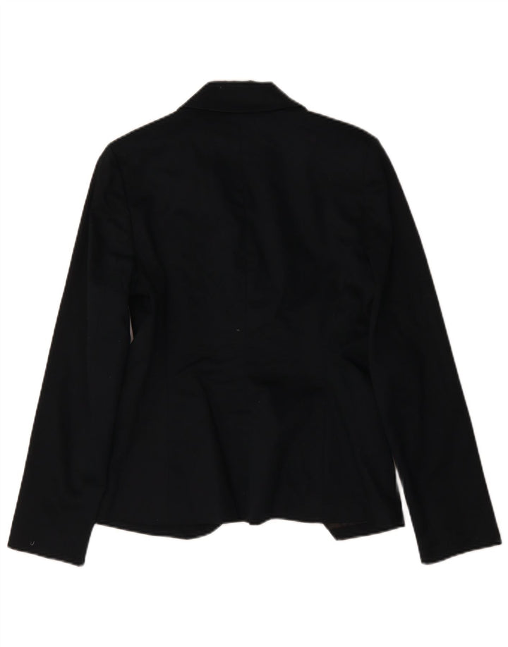 Gap Womens 1 Button Blazer Jacket US 6 Medium Navy Blue Cotton
