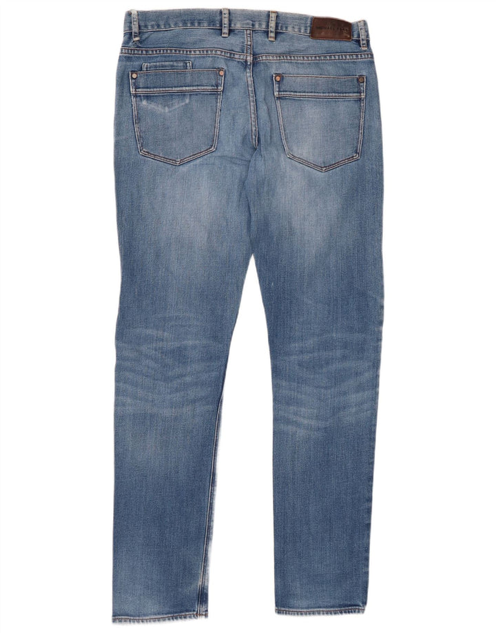 MICHAEL KORS Mens Distressed Slim Jeans W33 L34 Blue Cotton