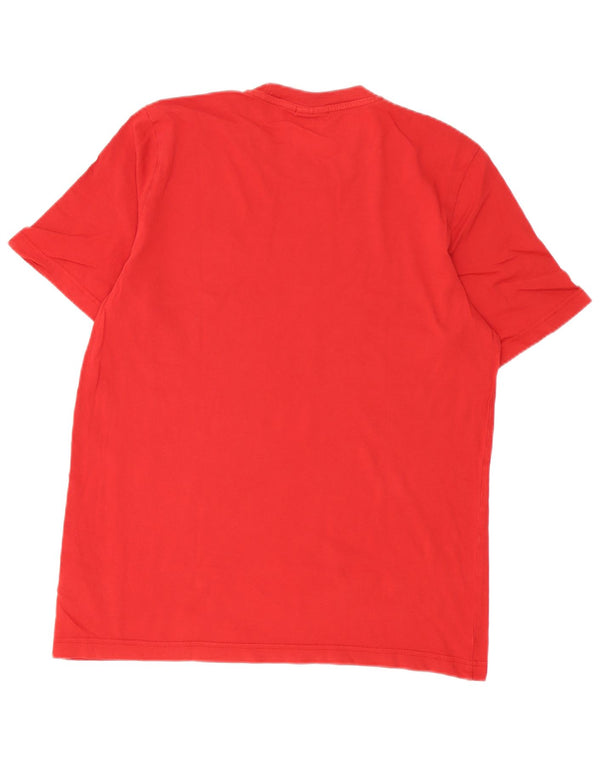Adidas Mens Camiseta de manga curta Top Médio Algodão Vermelho Esportes