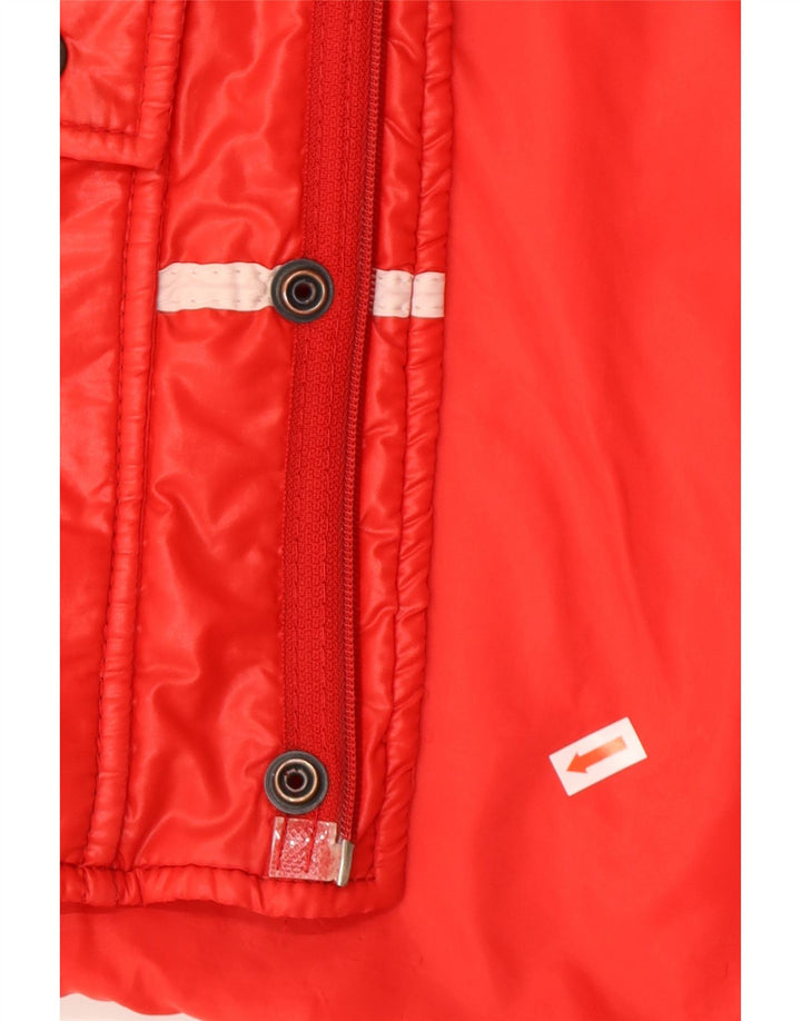 Vintage Mens Padded Gilet UK 36 Small Red Colourblock Polyamide
