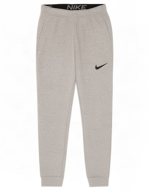 Pantaloni da tuta Nike Dri Fit da uomo, pantaloni da jogging, piccoli, in cotone grigio screziato