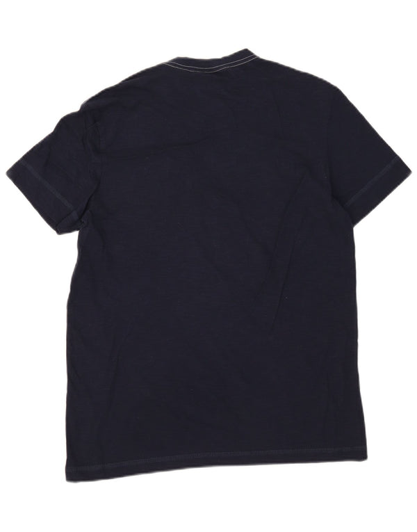 Calvin Klein Mens Graphic T-Shirt Top Small Navy Blue Striped Cotton