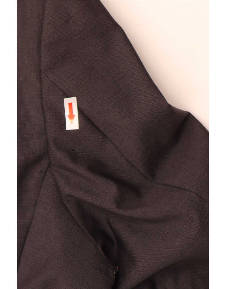 Męska marynarka zapinana na 2 guziki Hugo Boss EU 58 4XL Szara dziewicza wełna klasyczna