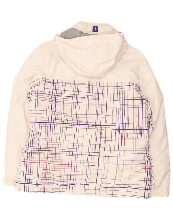 Giacca a vento con cappuccio da donna Mountain Warehouse UK 16 Large White Check