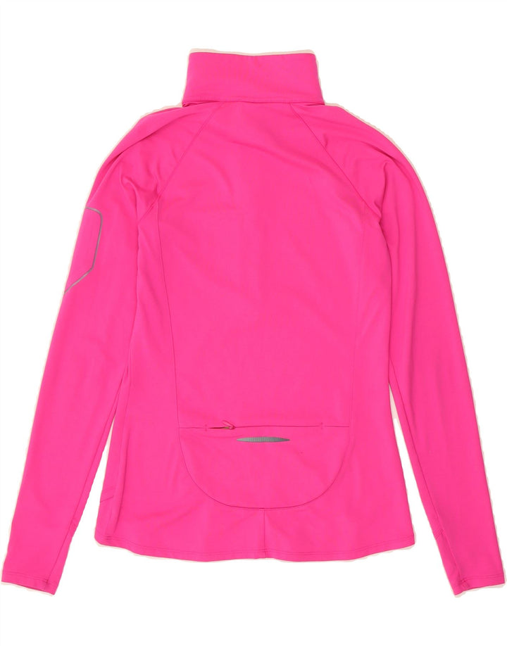 UNDER ARMOUR Womens Zip Neck Pullover Tracksuit Top UK 10 Small Pink Vintage Under Armour and Second-Hand Under Armour from Messina Hembry 