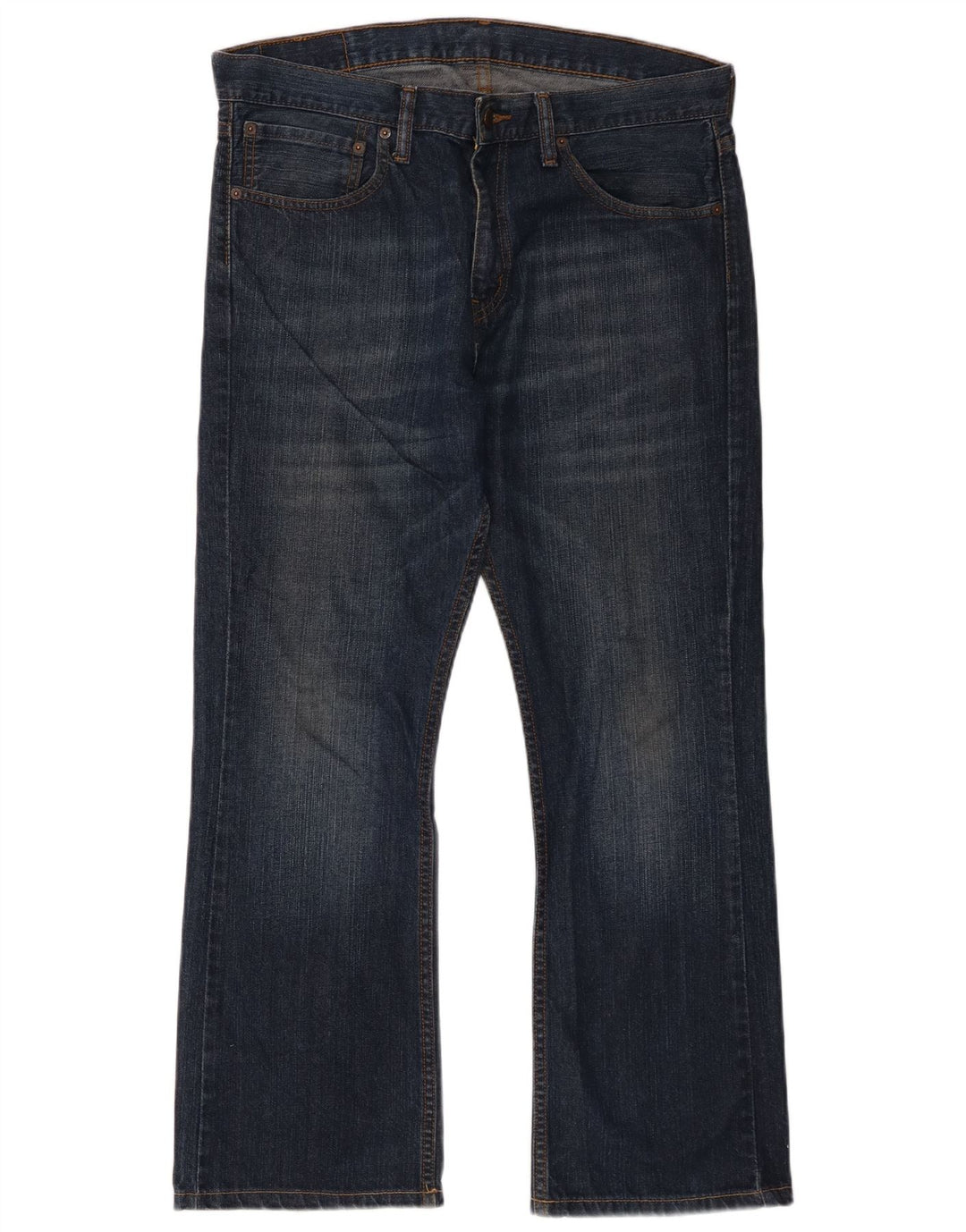 Levi's Uomo 527 Bootcut Jeans W34 L30 Blu Navy Cotone