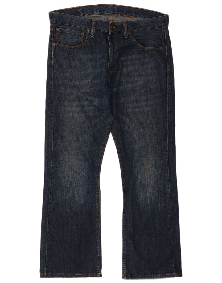 Levi's Uomo 527 Bootcut Jeans W34 L30 Blu Navy Cotone