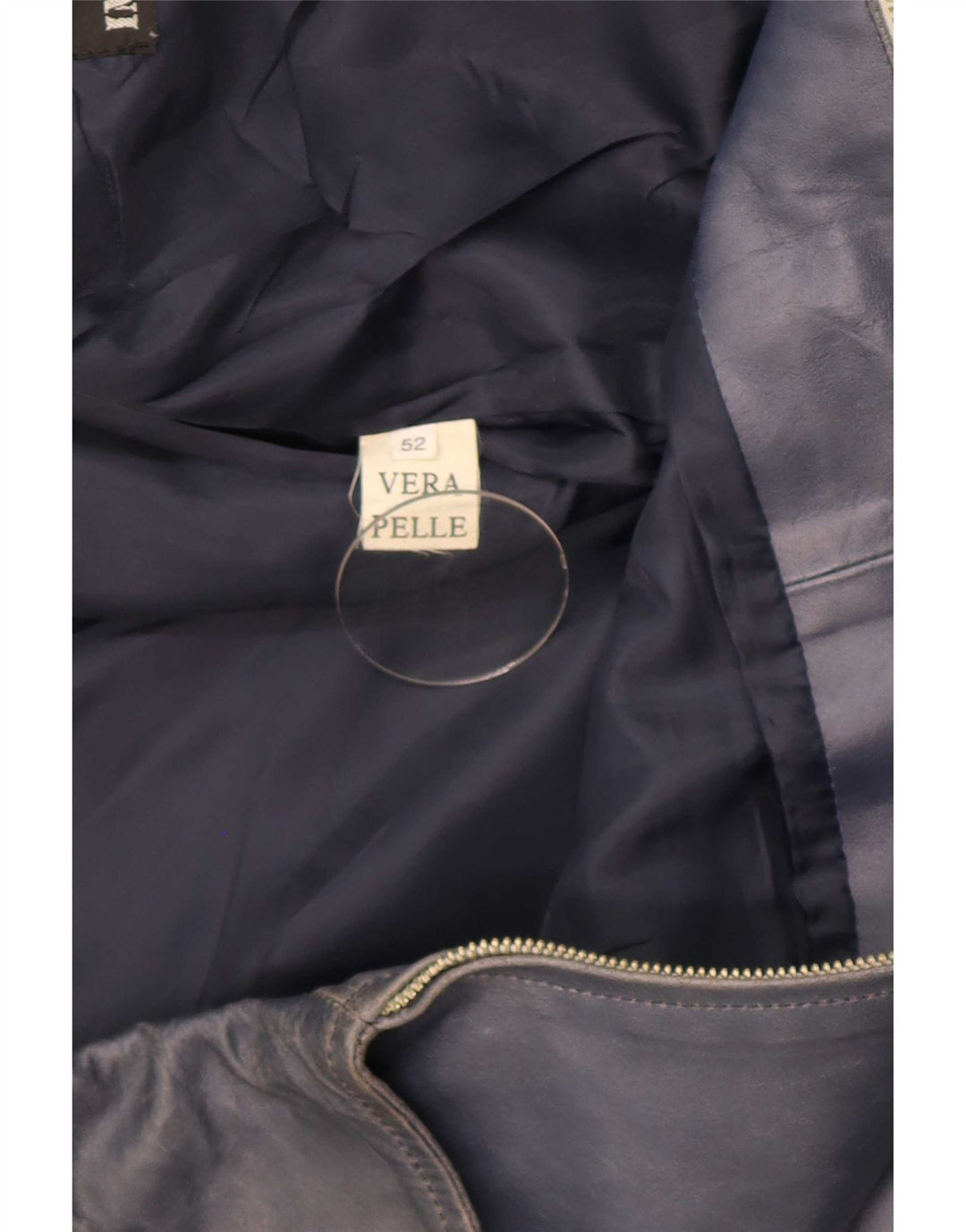 Giacca in pelle da uomo Kiros IT 52 XL Blu Navy