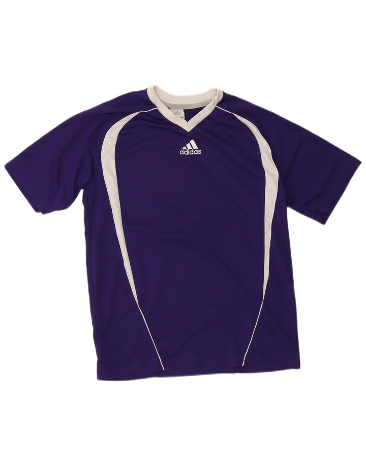 Adidas Mens T-Shirt Top Small Purple Colourblock Polyester