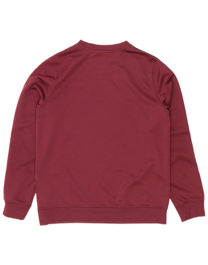 Nike Boys Graphic Sweatshirt Jumper 12-13 Years Large Maroon Colourblock