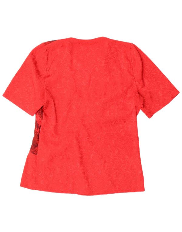 Vintage γυναικεία μπλούζα τοπ UK 16 Large Red Floral
