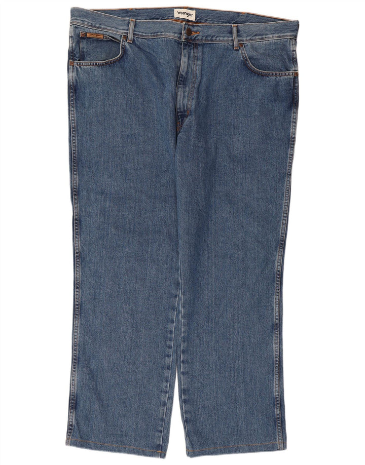 Wrangler Mens Texas Straight Jeans W42 L28 Blue Cotton