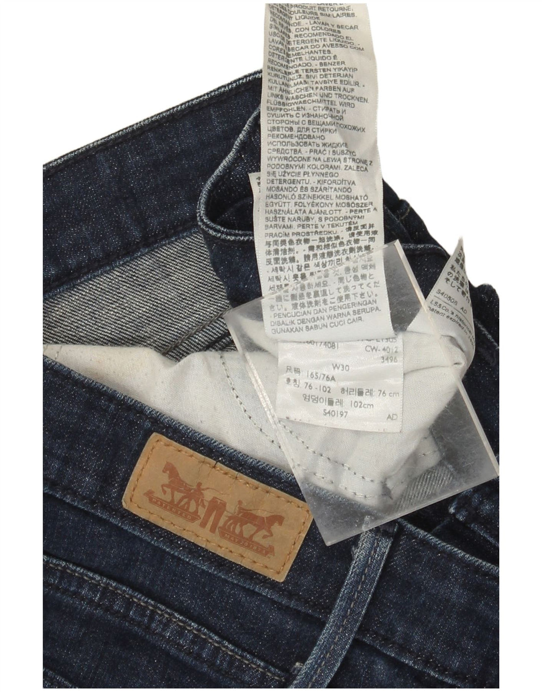 Jeans slim da donna LEVI'S W30 L27 cotone blu navy