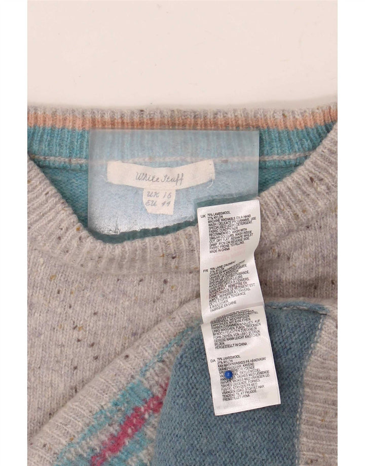 White Stuff Womens Crew Neck Jumper Sweater UK 16 Large Multicoloured