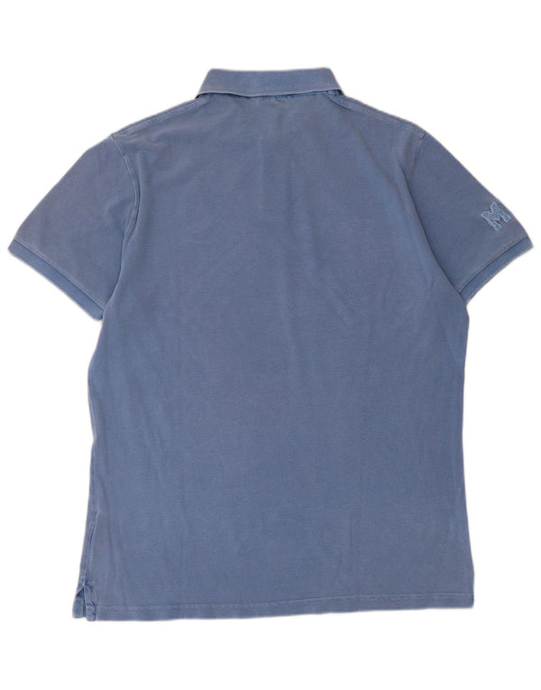 Polo grafica da uomo Marlboro Classics grande in cotone blu