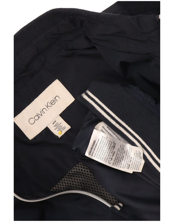 Calvin Klein Ανδρικό Bomber Jacket UK 38 Medium Navy Blue Polyester