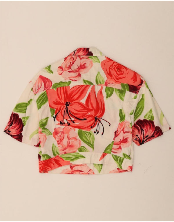 BLUMARINE Womens Bolero Jacket UK 12 Medium Multicoloured Floral