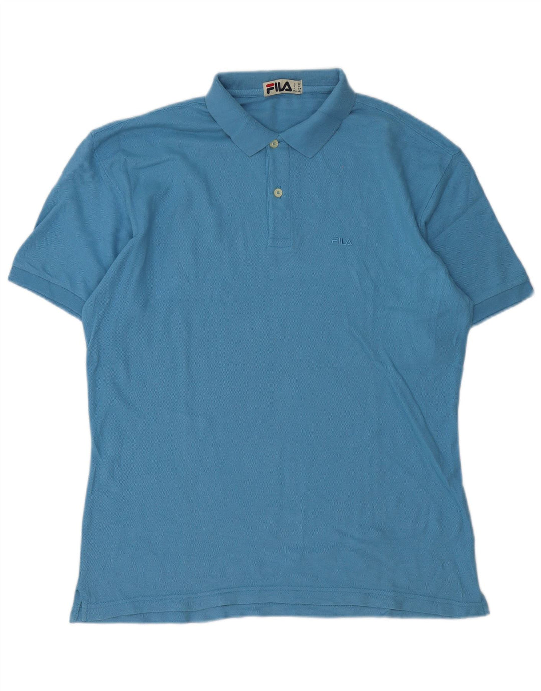 Fila Mens Polo Shirt IT 52 Large Blue Cotton