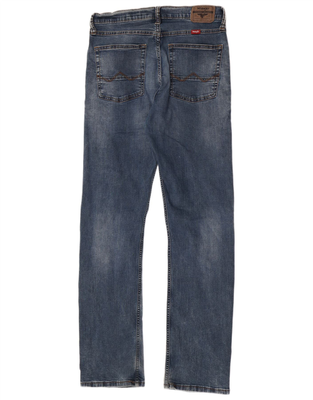 Wrangler Mens Straight Jeans W30 L32 Blue Cotton