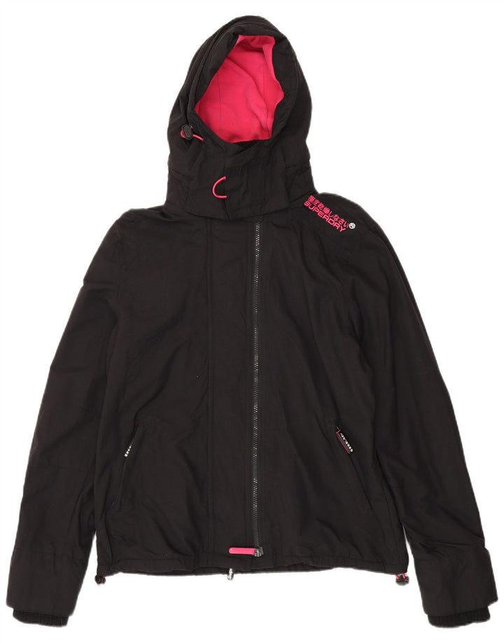 Superdry Damen Graphic Windjacke UK 14 Large Schwarz
