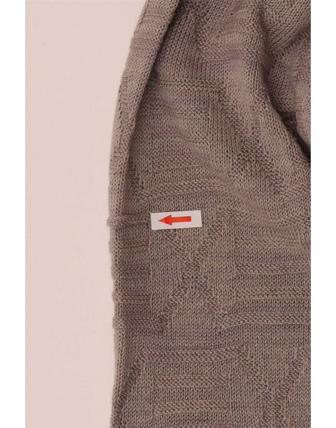 Vintage herre sweater med rund hals, mellemgrå