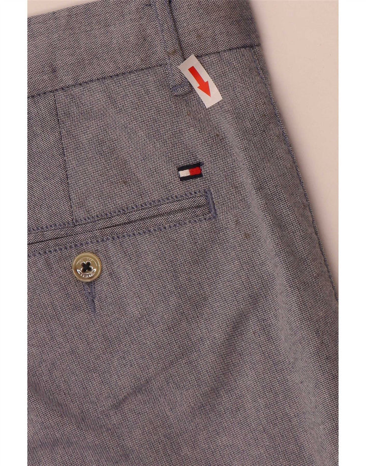 Tommy Hilfiger Mens Regular Chino Shorts W34 Large Blue Cotton