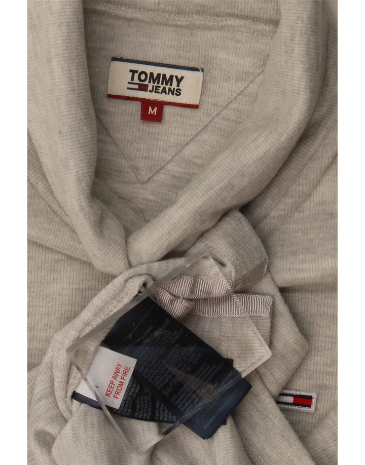 Tommy Hilfiger Womens Roll Neck Jumper Sweater UK 14 Medium Grey Cotton