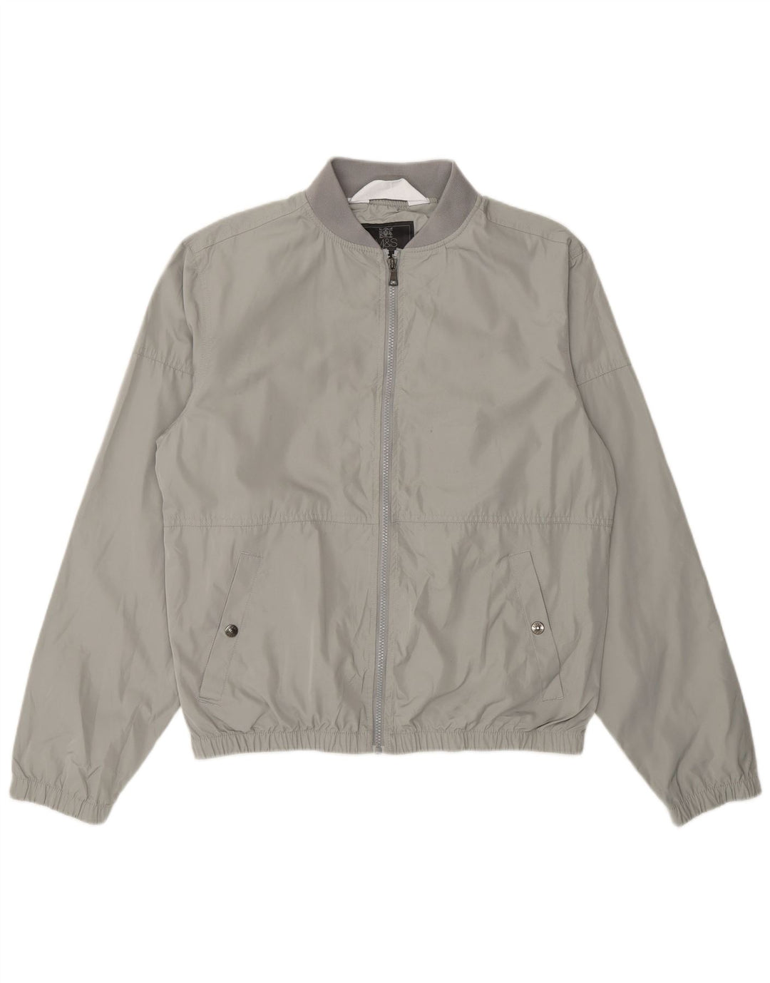 Marks & Spencer Herren Bomberjacke UK 38 Mittelgraues Polyester