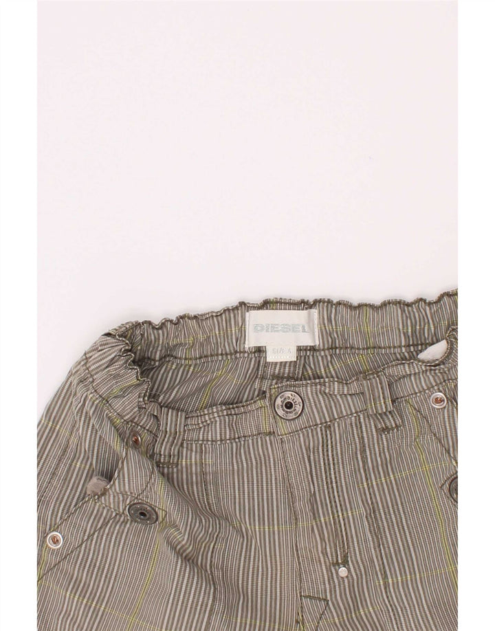 Diesel Boys Cargo Shorts 3-4 Years W22 Grey Striped Cotton