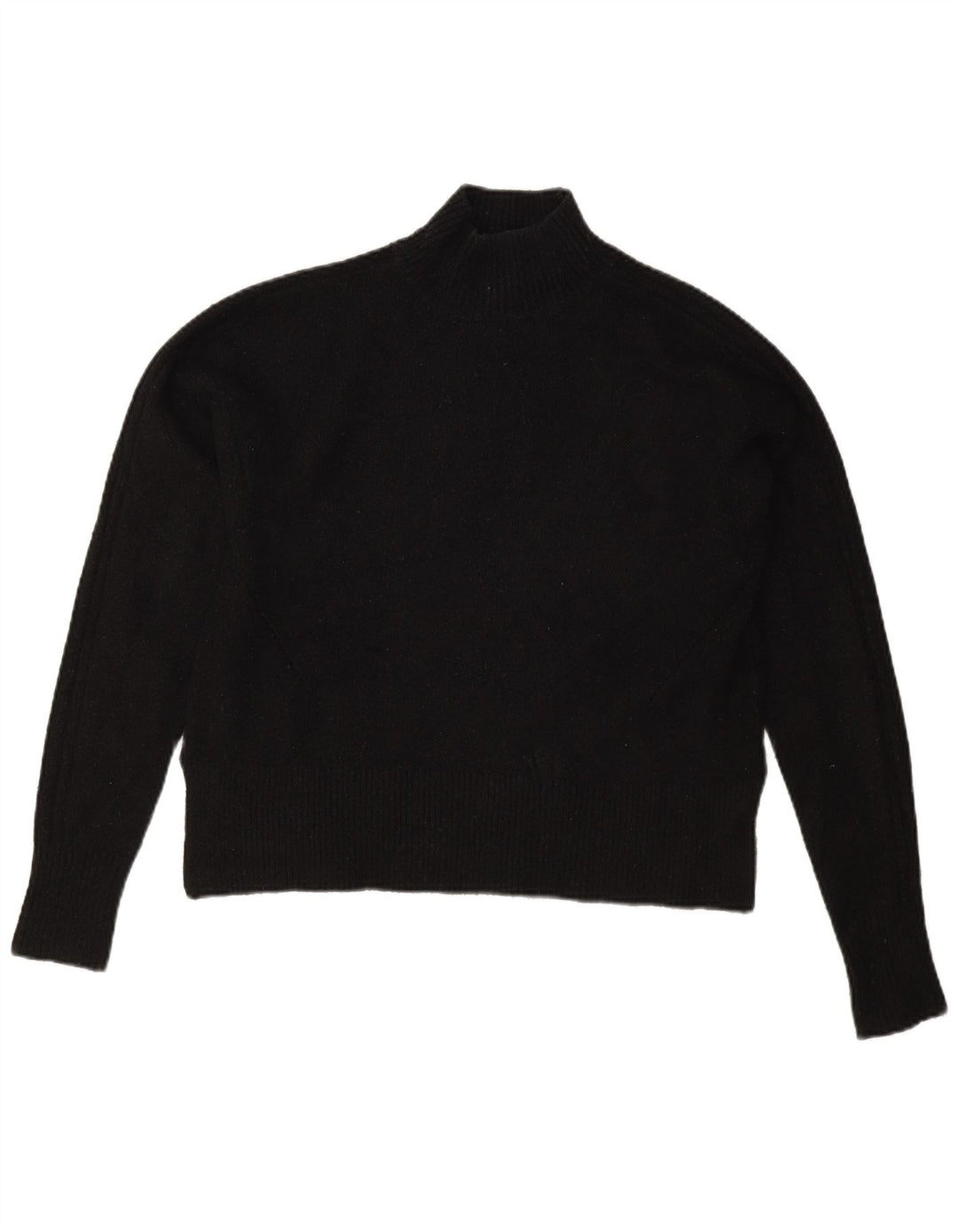 Jack Wills Dame Oversized Turtle Neck Jumper Sweater UK 8 Small Black