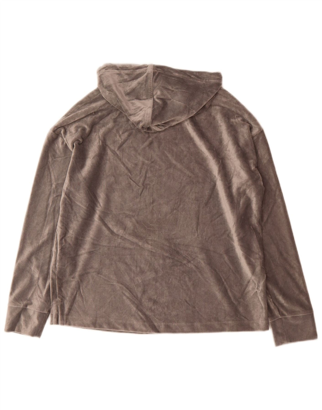 Marks & Spencer Dame Velour Oversized Hoodie Jumper UK 8 Small Grey