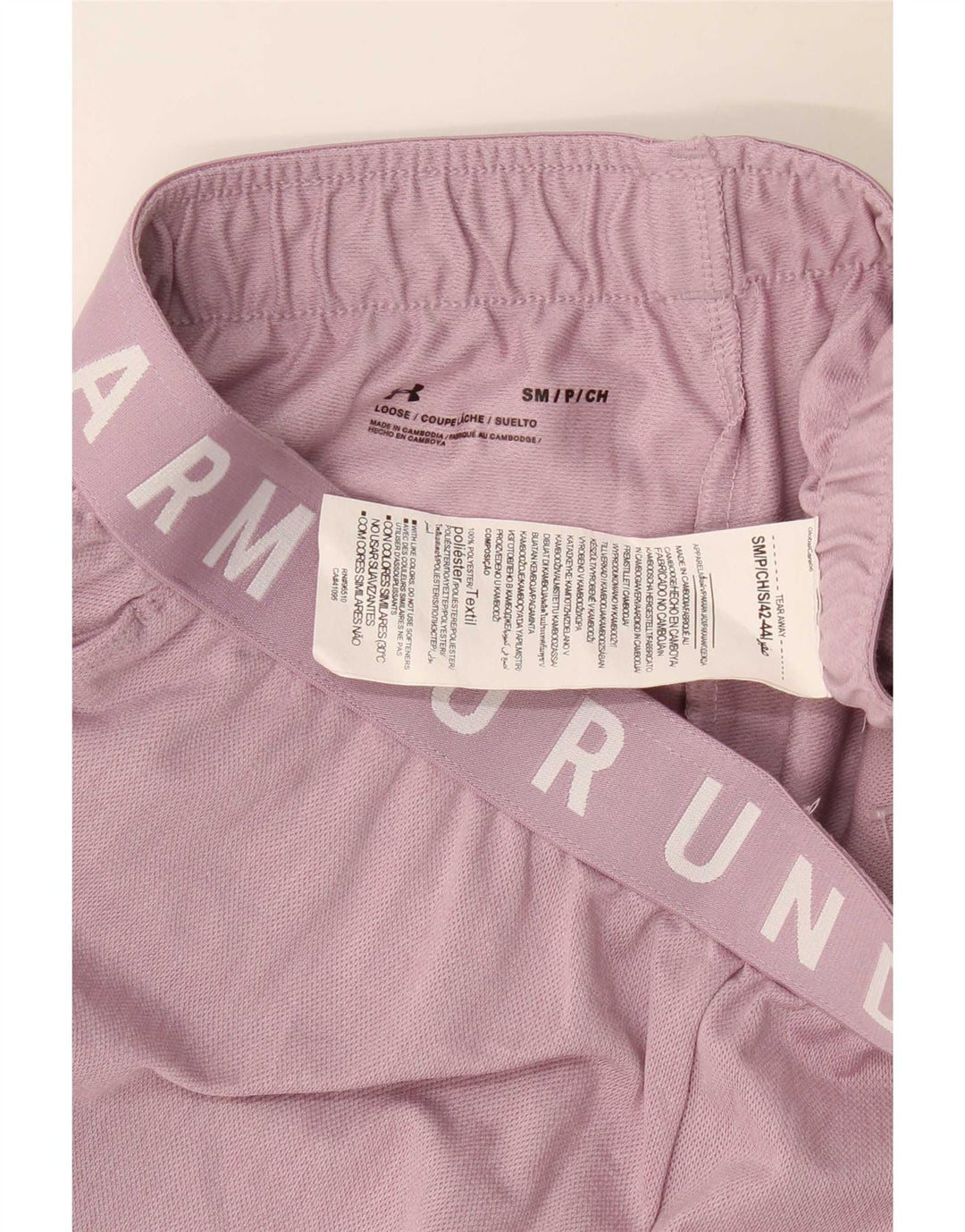 Pantaloncini sportivi grafici da donna Under Armour UK 10 piccoli poliestere rosa