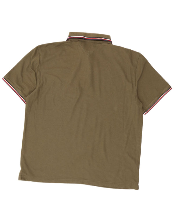 Tommy Hilfiger Polo Regular Fit para Hombre 2XL Algodón Caqui