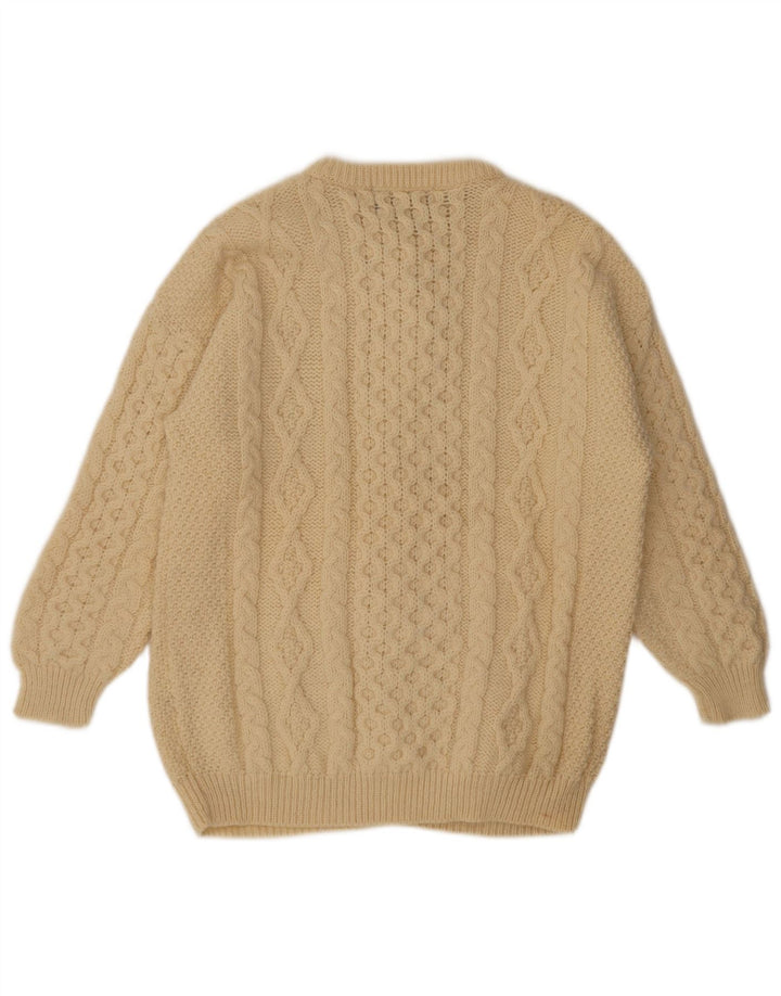 Vintage Womens Cardigan Sweater UK 14 Medium Beige
