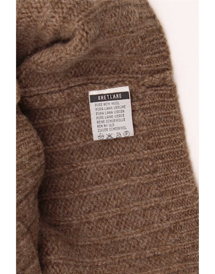 MC Kenzy Cardigan pour homme en laine marron Large