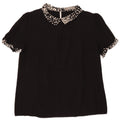 Γυναικεία μπλούζα Oasis Top UK 12 Medium Black Animal Print