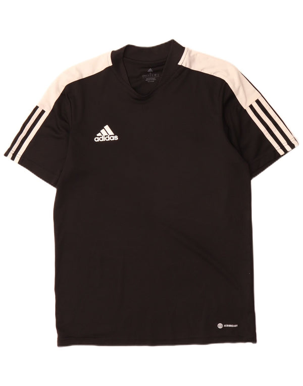 Adidas Aeroready T-shirt da uomo Top Small Nero Colourblock poliestere sportivo