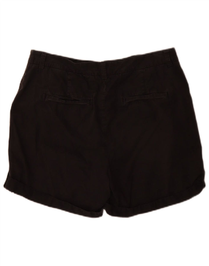 Marks & Spencer Womens Chino Shorts UK 12 Medium W32 Black Cotton