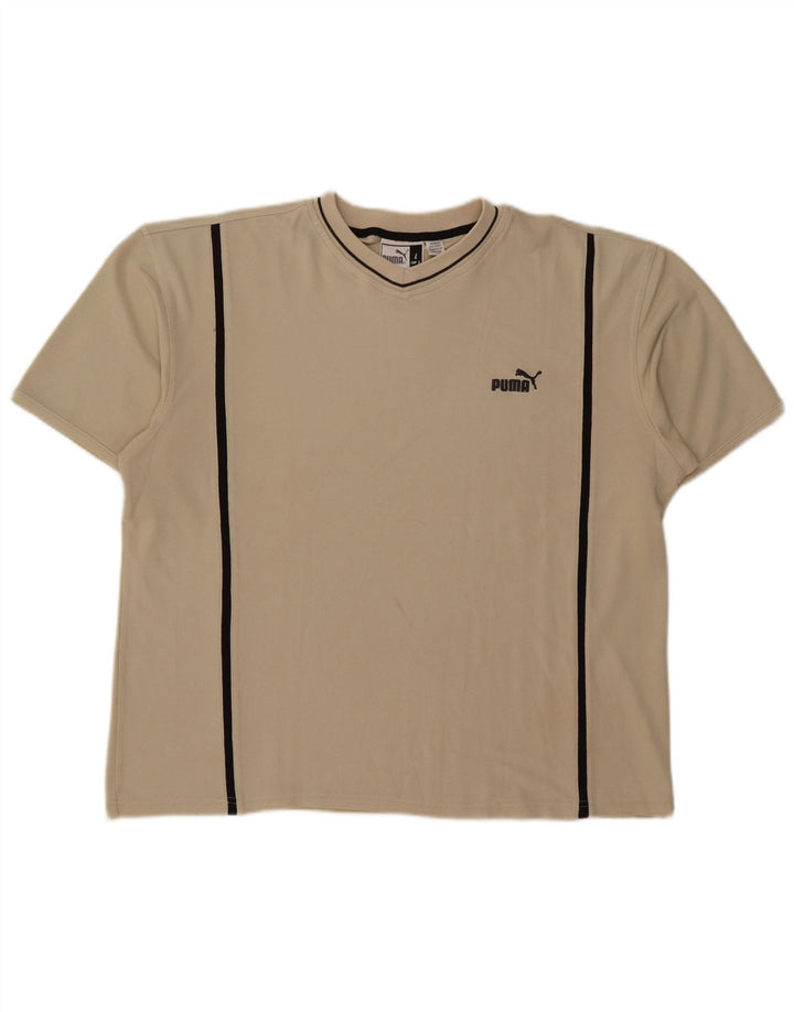 Puma Herren T-Shirt Top Large Beige
