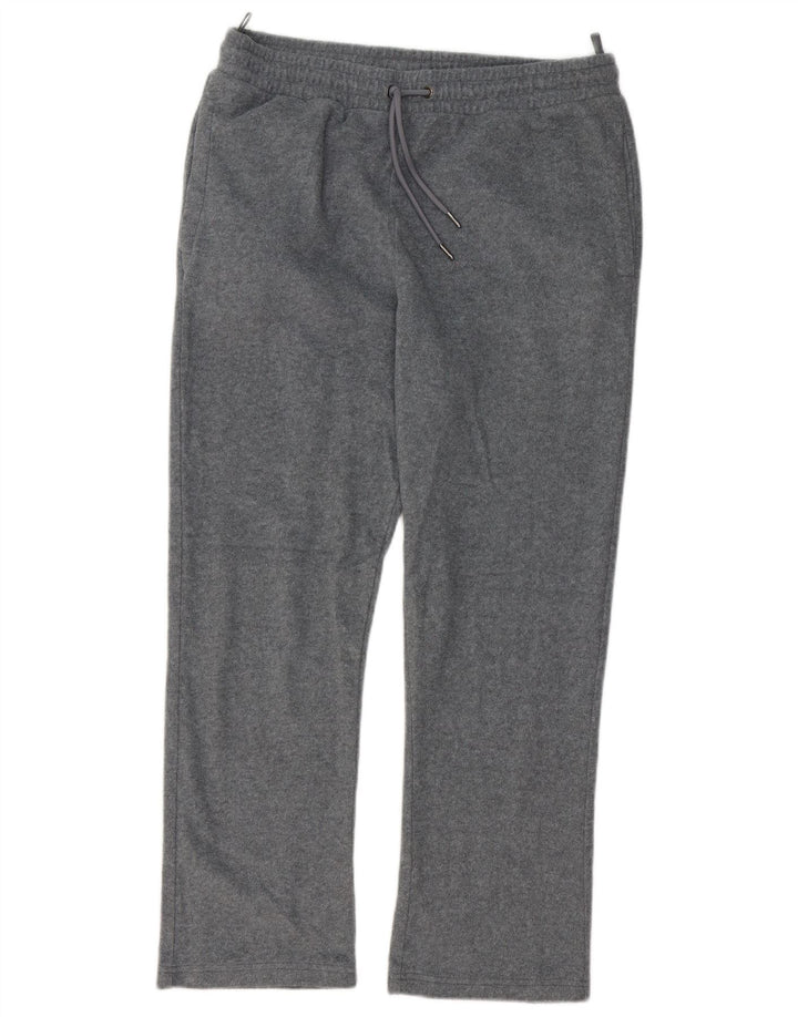 Marks & Spencer Womens Fleece Tracksuit Trousers UK 12 Medium Grey