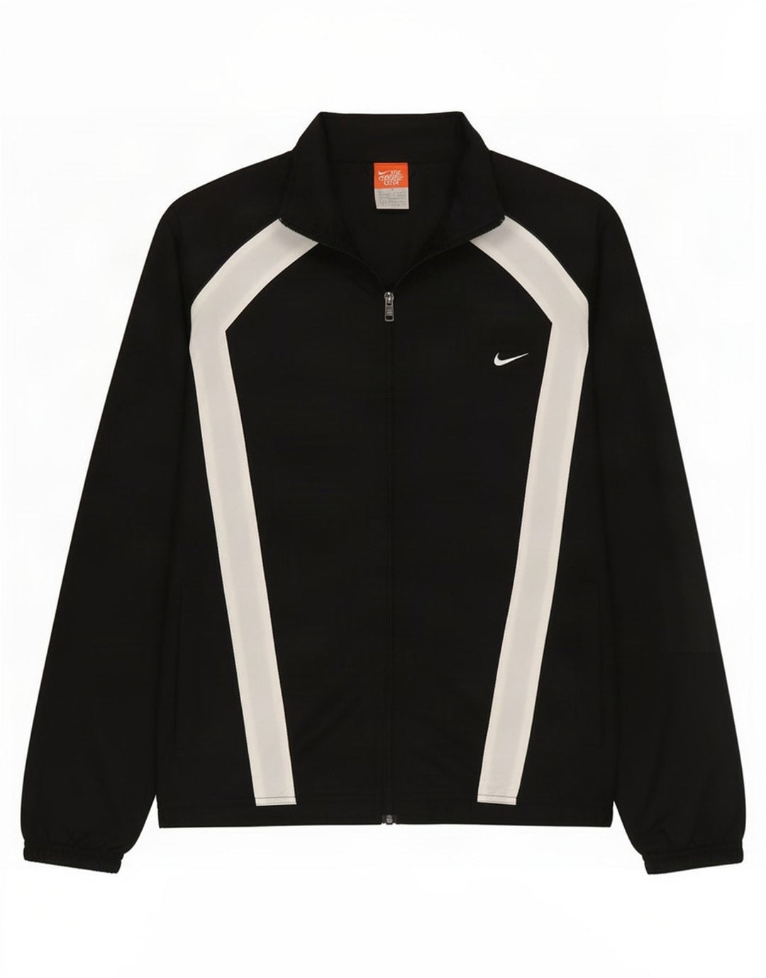 Nike Mens Tracksuit Top Jacket UK 38/40 Medium Black Colourblock Nylon