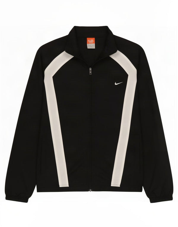 Nike Mens Tracksuit Top Jacket UK 38/40 Médio Preto Colourblock Nylon